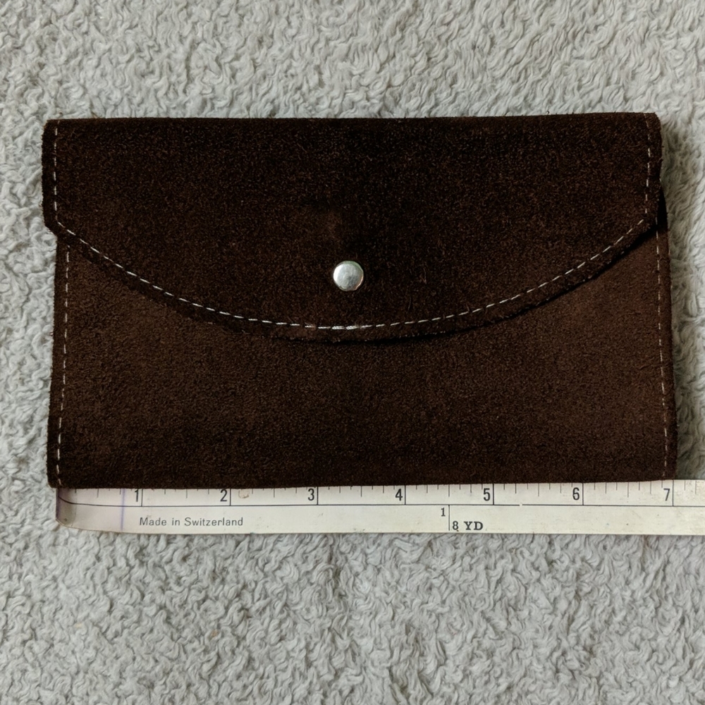 Brasil Brown Suede Clutch Wallet